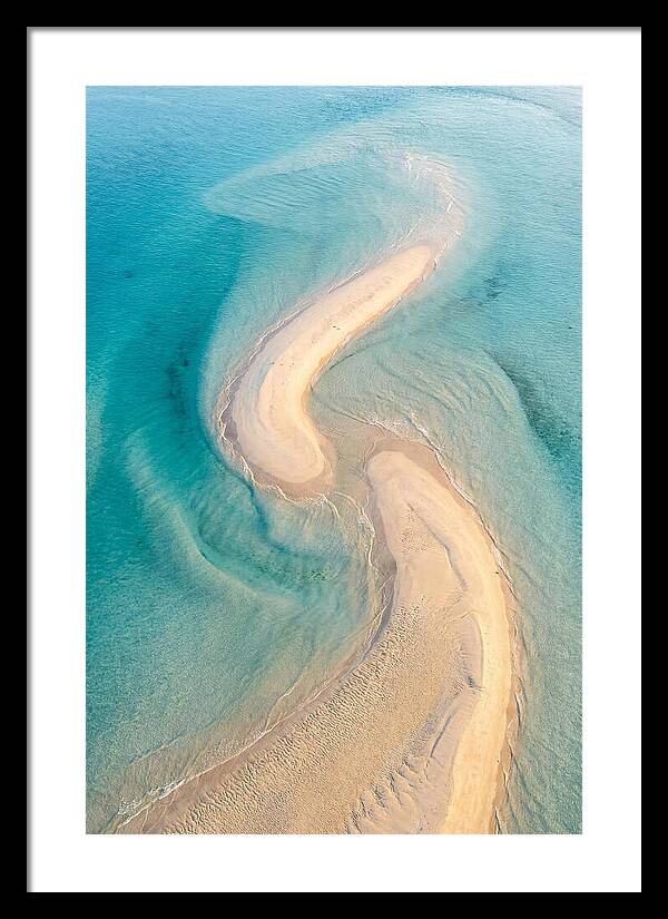 Aerial View Of Serene Sand Bar