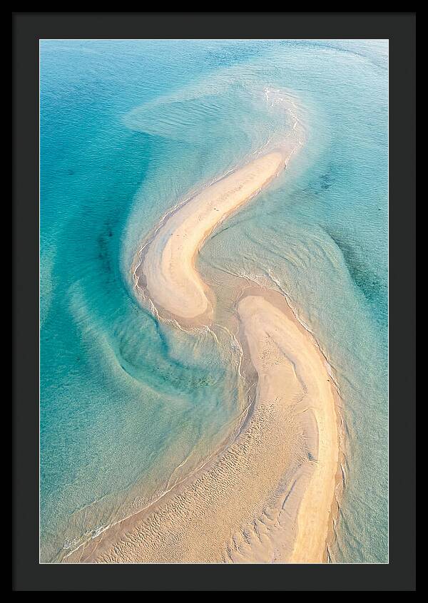 Aerial View Of Serene Sand Bar