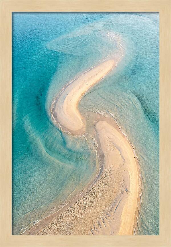 Aerial View Of Serene Sand Bar