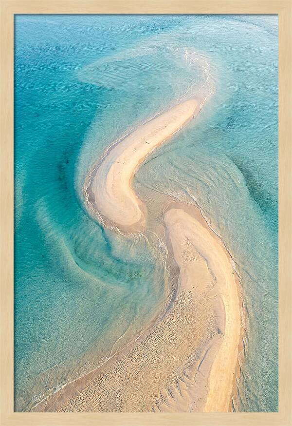 Aerial View Of Serene Sand Bar