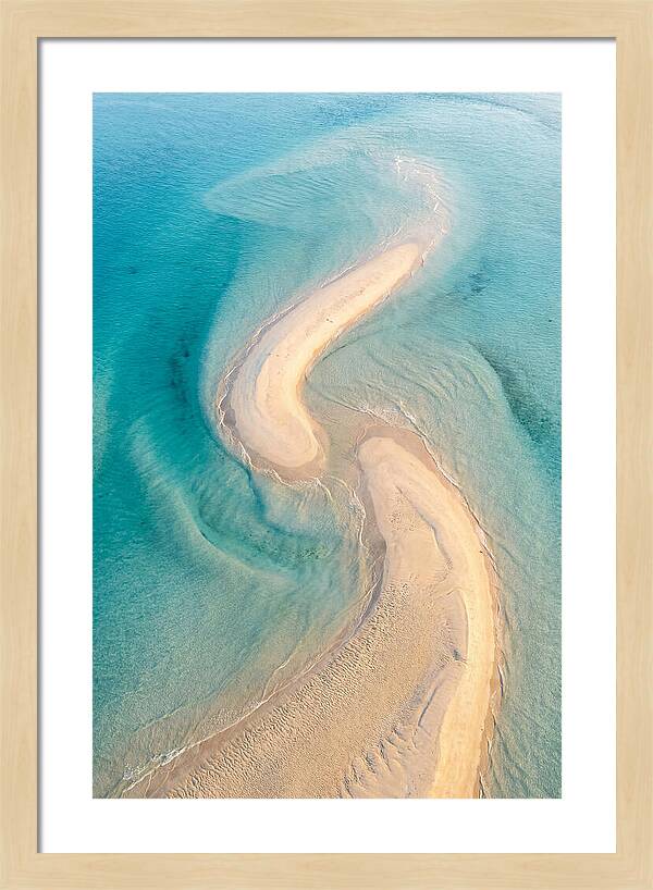 Aerial View Of Serene Sand Bar