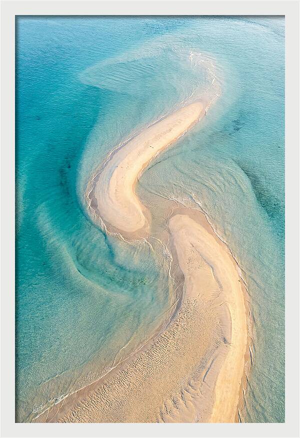Aerial View Of Serene Sand Bar