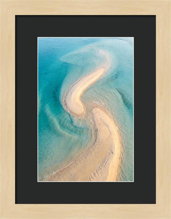 Aerial View Of Serene Sand Bar