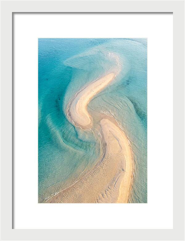 Aerial View Of Serene Sand Bar