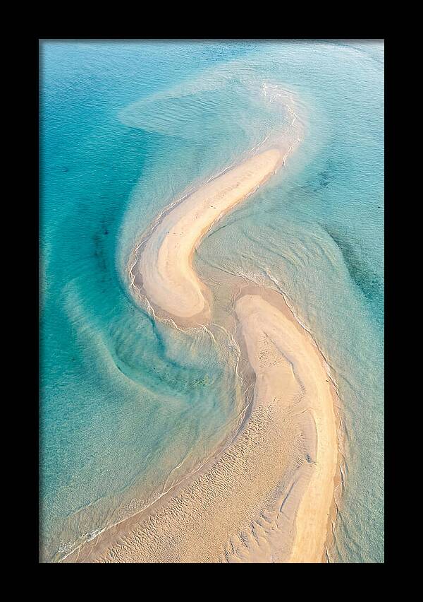 Aerial View Of Serene Sand Bar