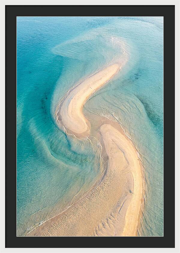 Aerial View Of Serene Sand Bar