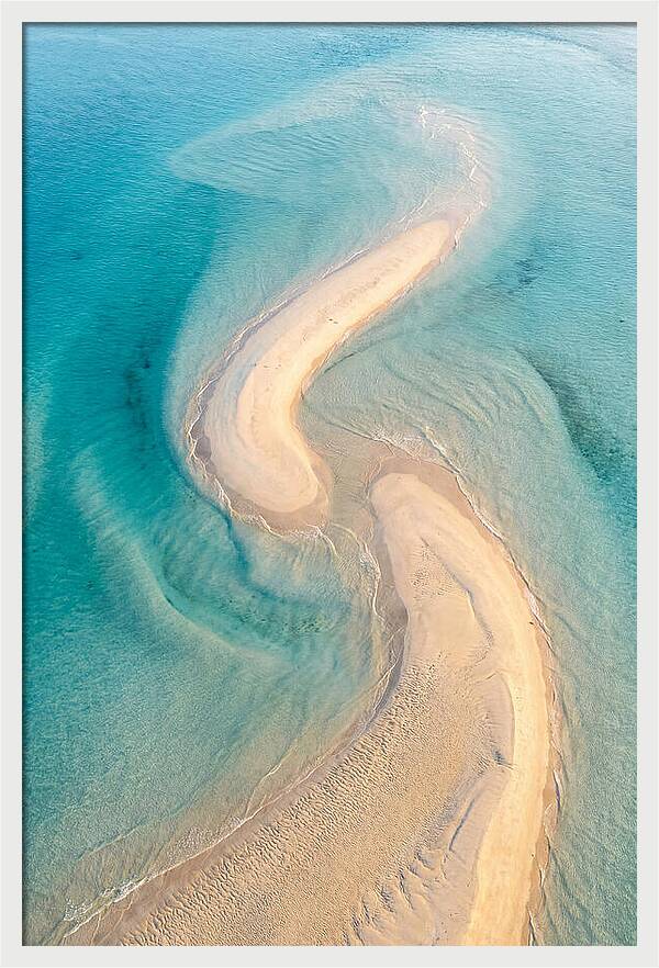 Aerial View Of Serene Sand Bar