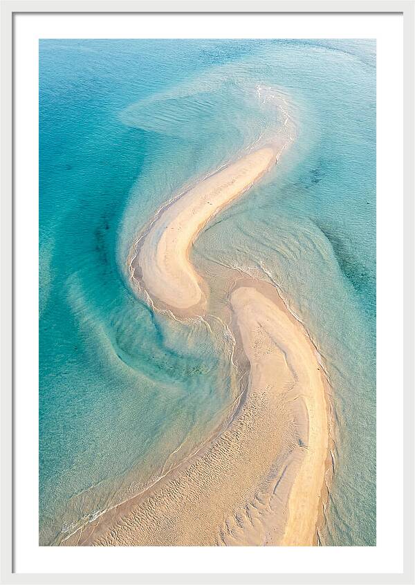 Aerial View Of Serene Sand Bar