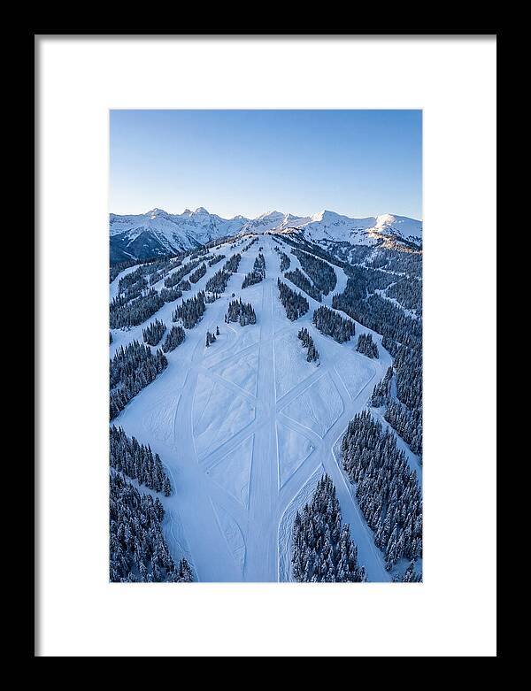 Aerial View Of Ski Slopes