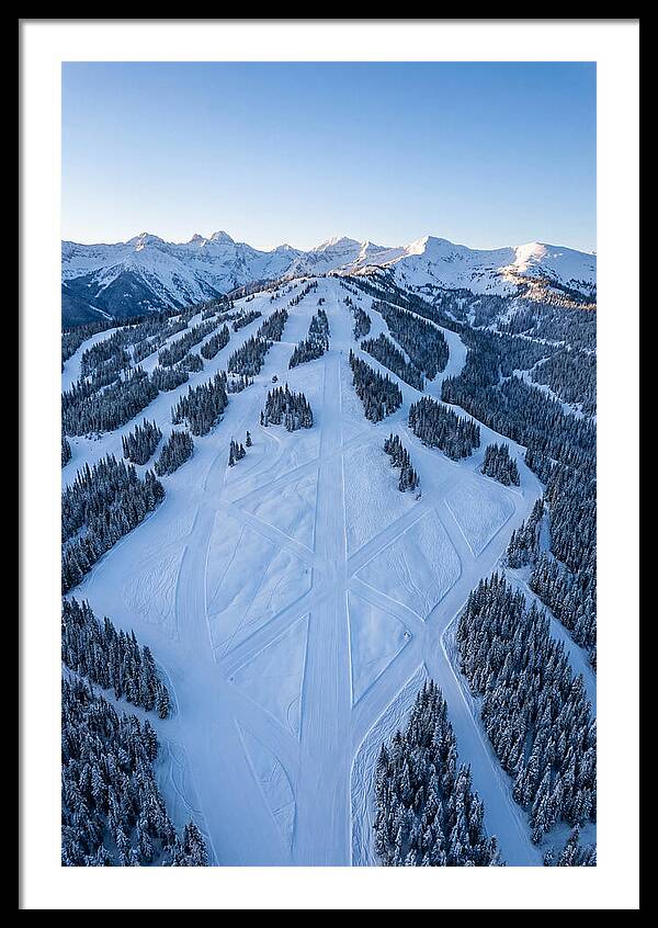 Aerial View Of Ski Slopes