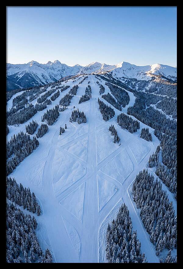 Aerial View Of Ski Slopes