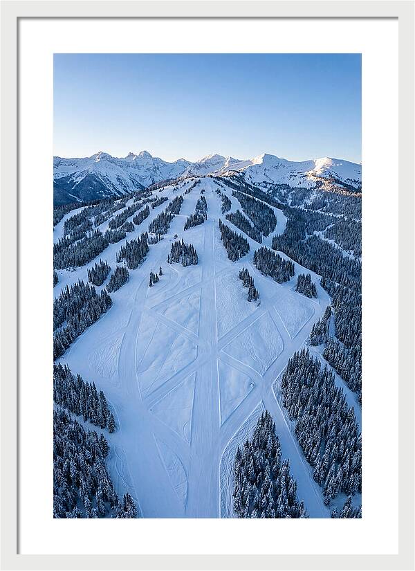 Aerial View Of Ski Slopes