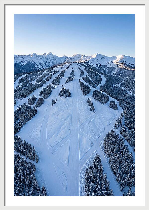 Aerial View Of Ski Slopes