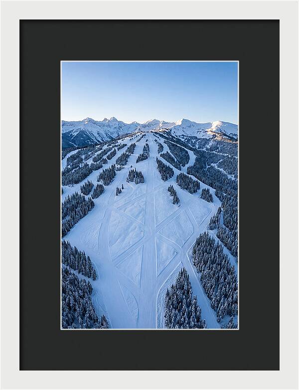 Aerial View Of Ski Slopes