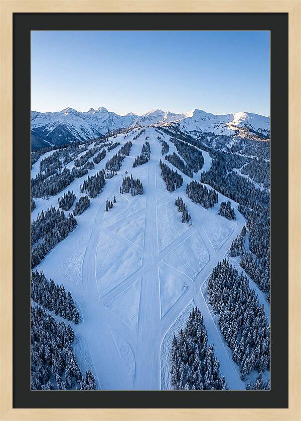 Aerial View Of Ski Slopes