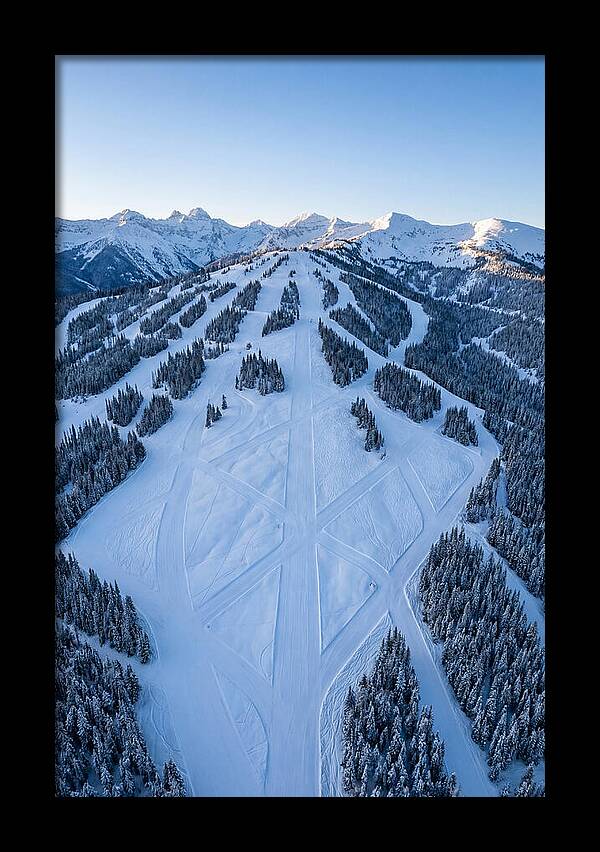 Aerial View Of Ski Slopes