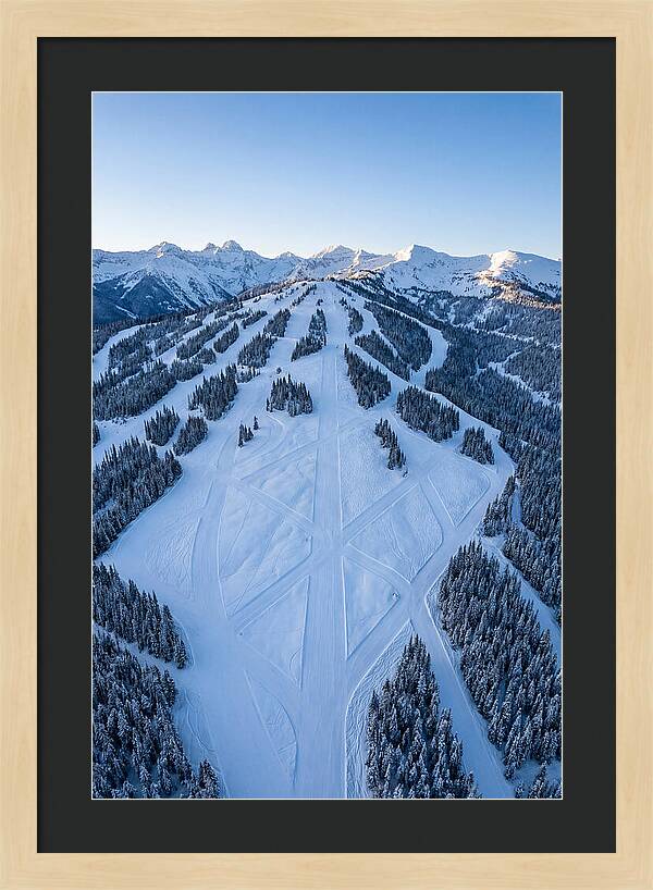 Aerial View Of Ski Slopes