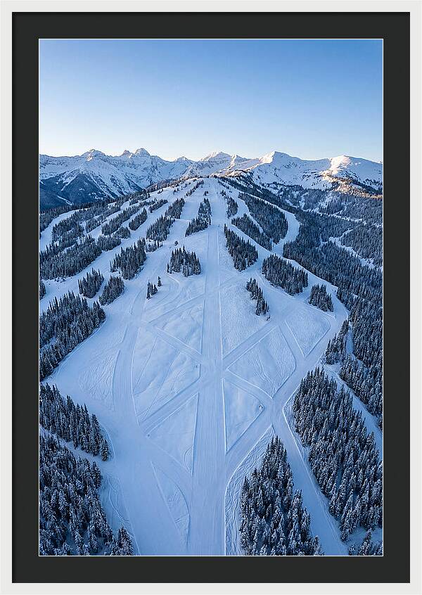 Aerial View Of Ski Slopes