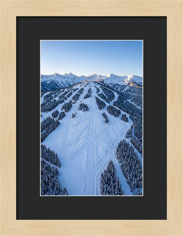 Aerial View Of Ski Slopes