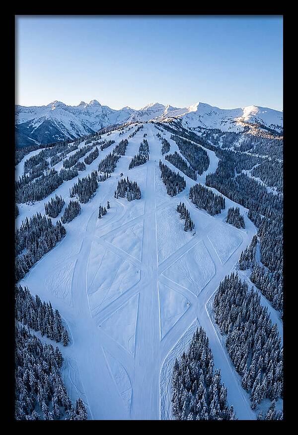 Aerial View Of Ski Slopes