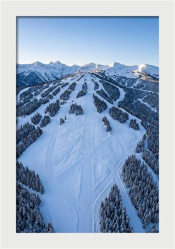Aerial View Of Ski Slopes