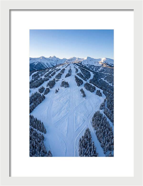 Aerial View Of Ski Slopes