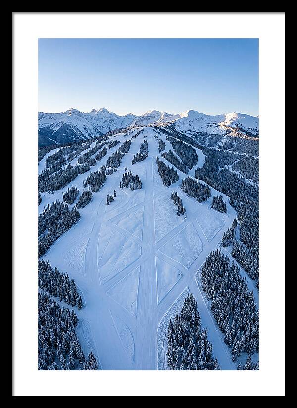 Aerial View Of Ski Slopes