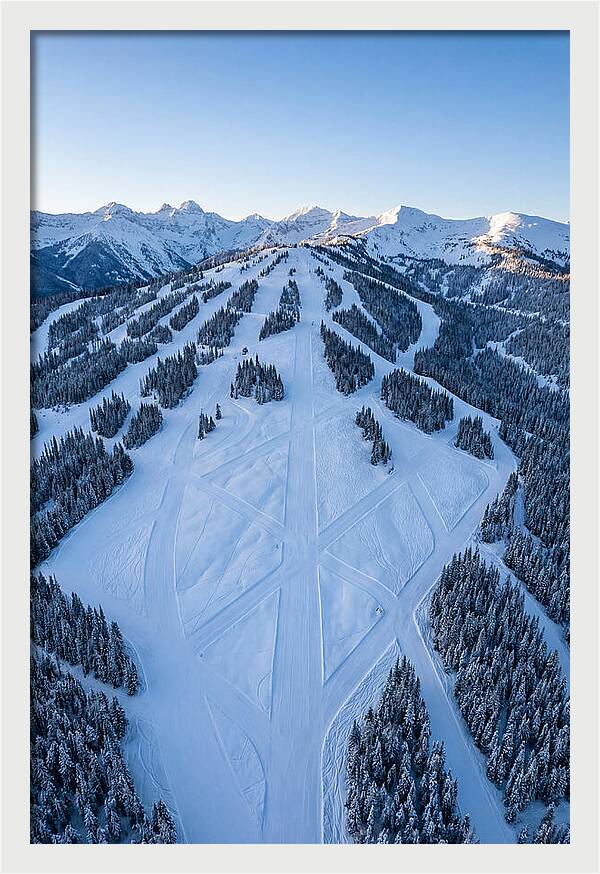 Aerial View Of Ski Slopes