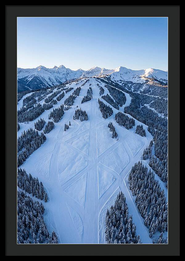 Aerial View Of Ski Slopes
