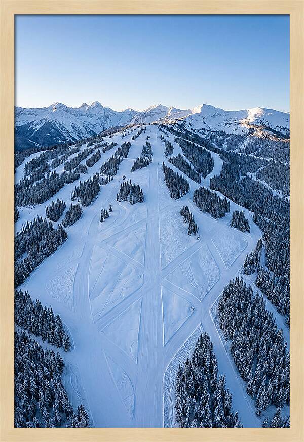 Aerial View Of Ski Slopes