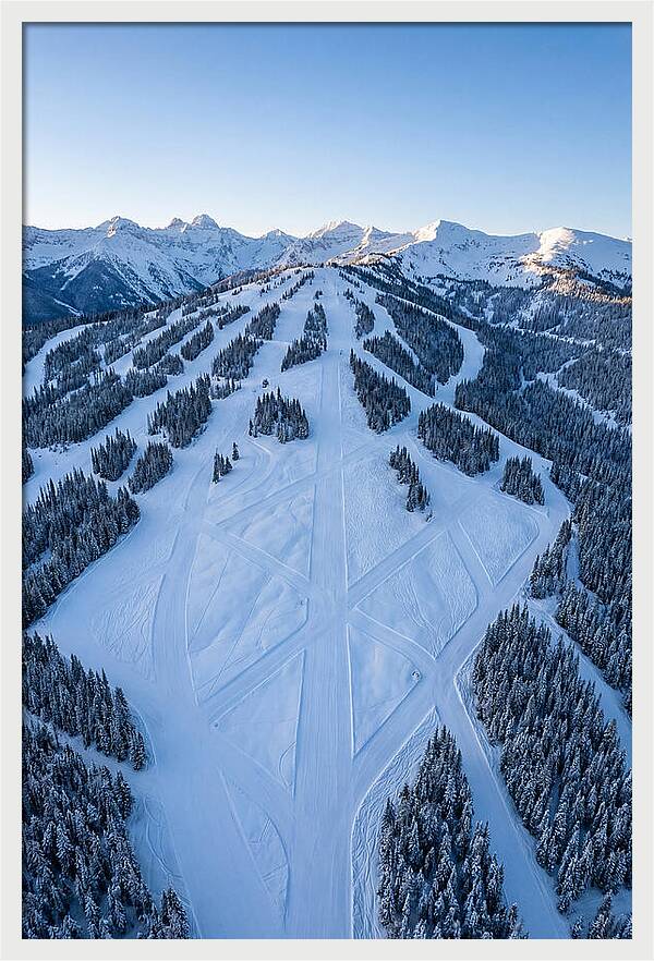 Aerial View Of Ski Slopes