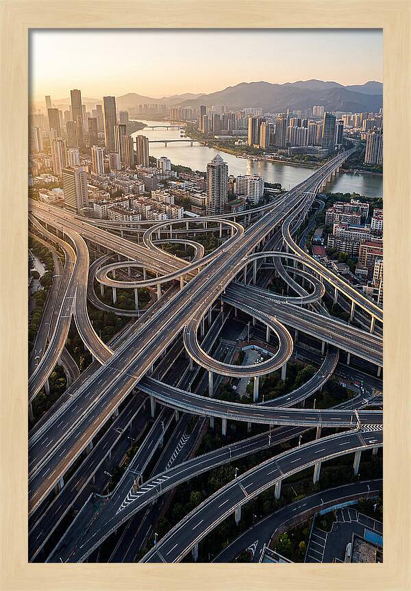 Aerial View Of Urban Interchange