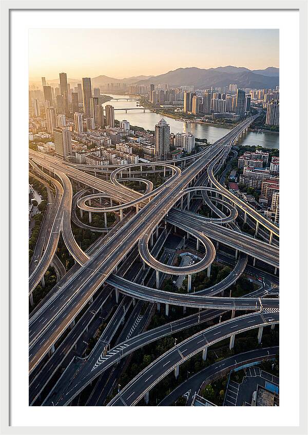 Aerial View Of Urban Interchange
