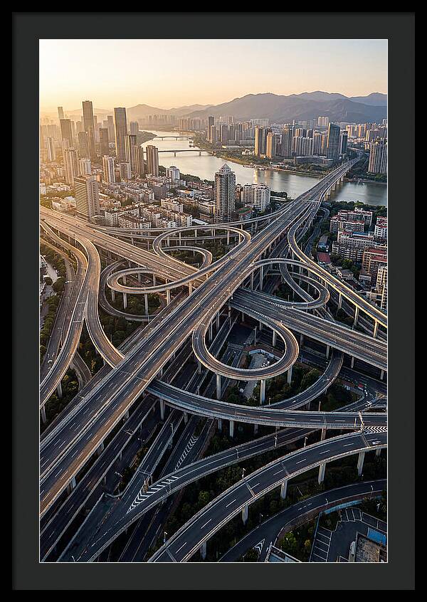Aerial View Of Urban Interchange
