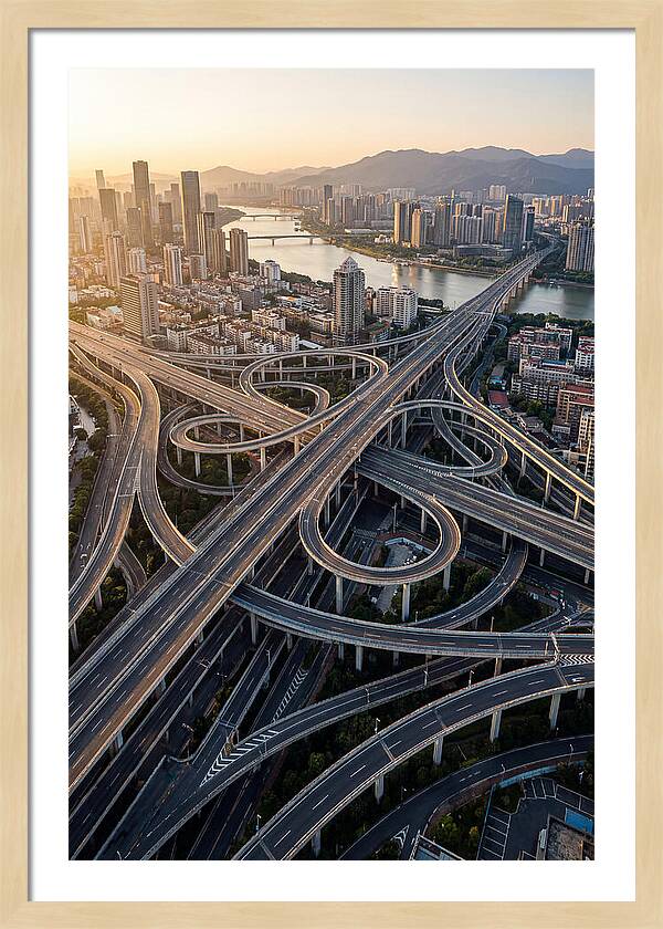 Aerial View Of Urban Interchange