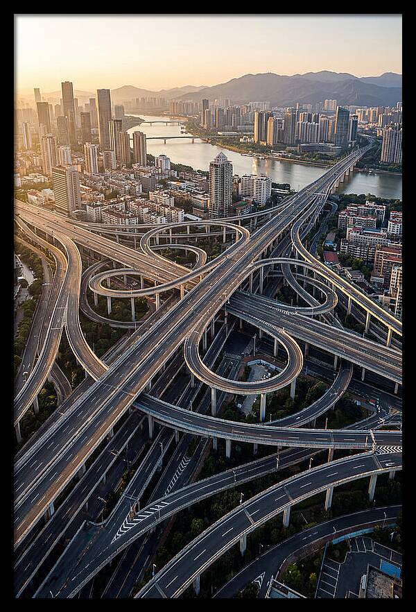 Aerial View Of Urban Interchange