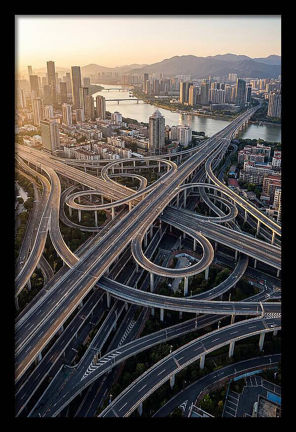 Aerial View Of Urban Interchange