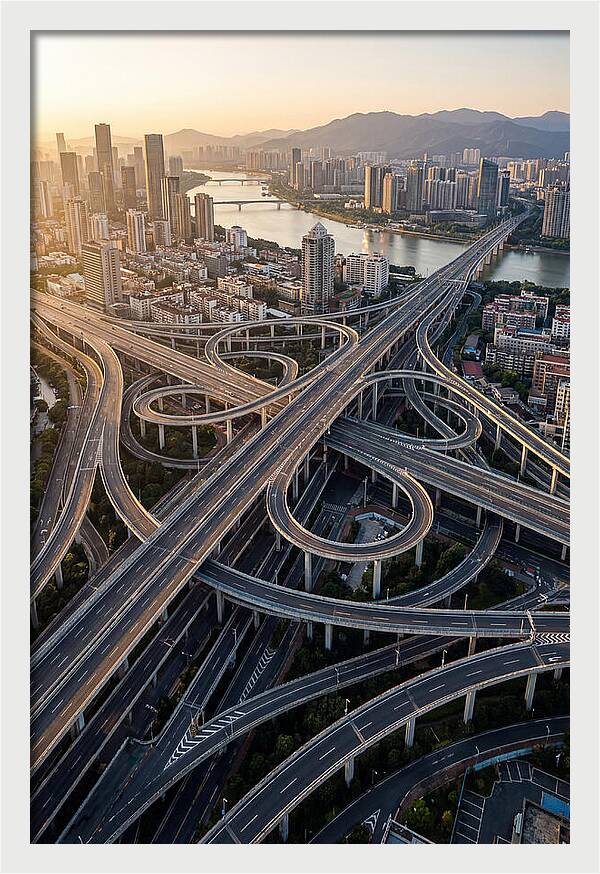 Aerial View Of Urban Interchange