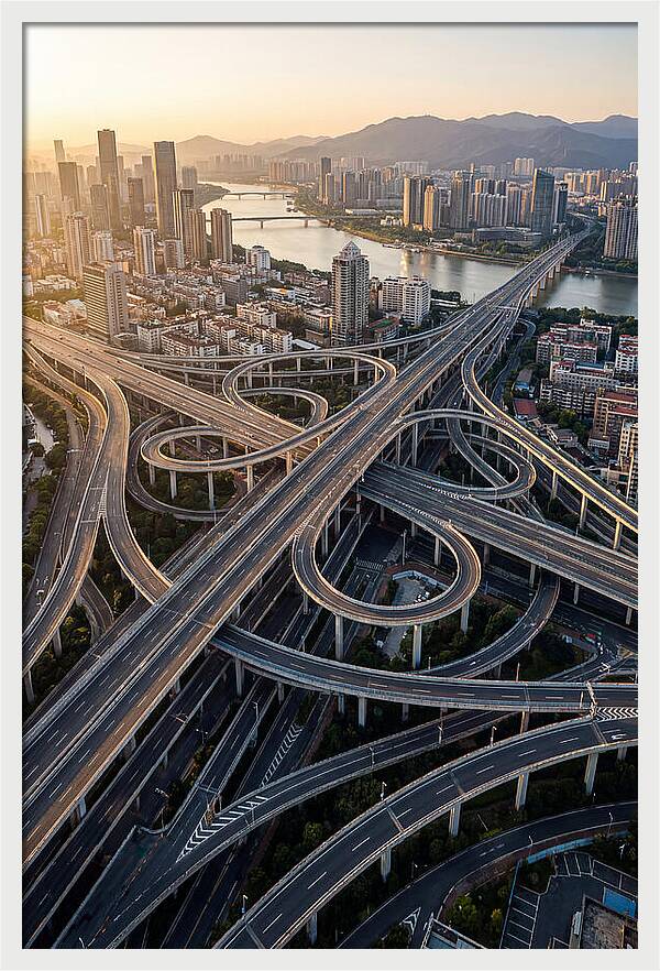 Aerial View Of Urban Interchange