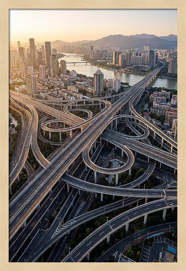 Aerial View Of Urban Interchange