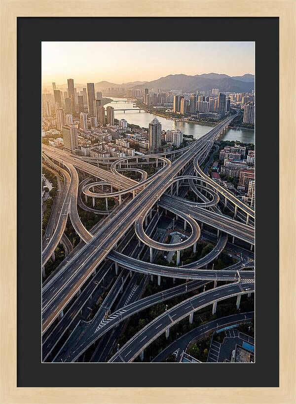 Aerial View Of Urban Interchange