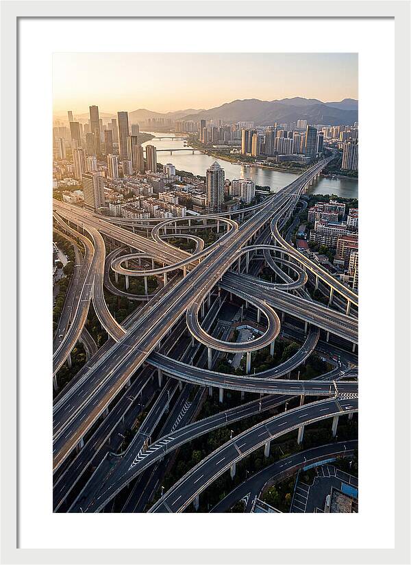 Aerial View Of Urban Interchange