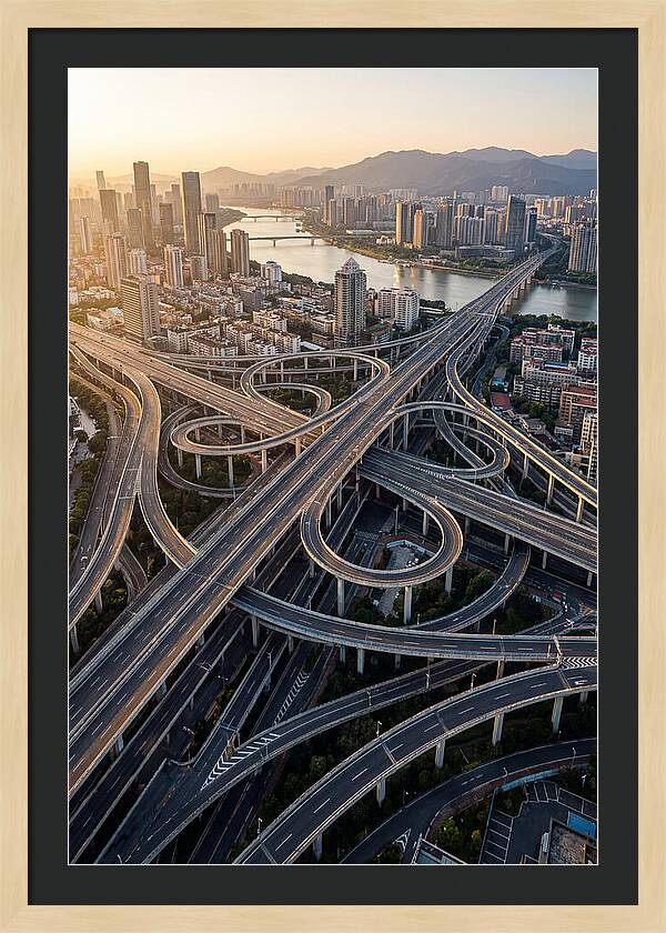 Aerial View Of Urban Interchange