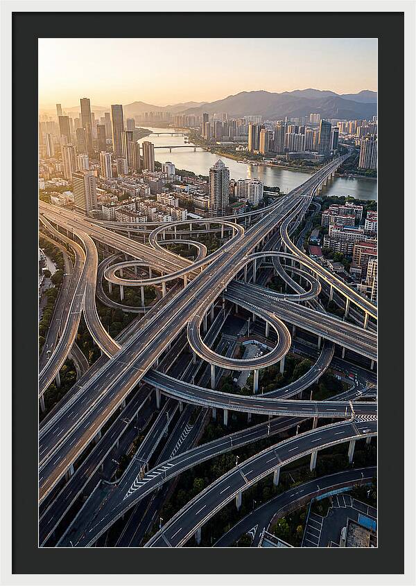 Aerial View Of Urban Interchange
