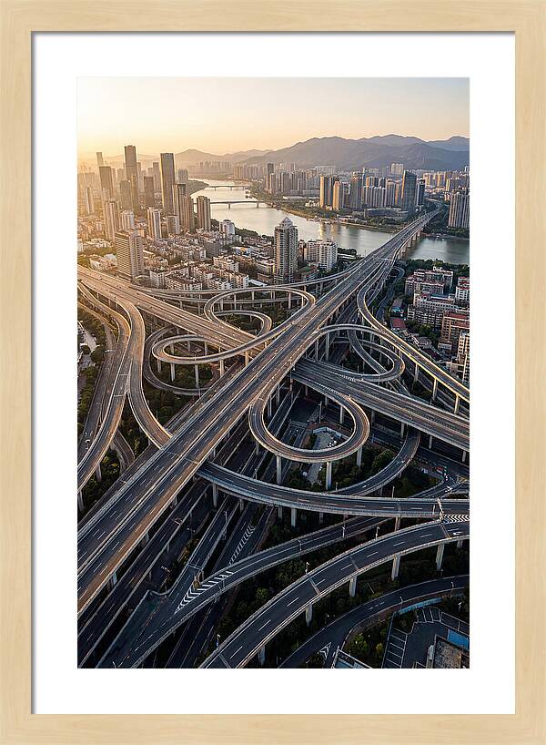 Aerial View Of Urban Interchange