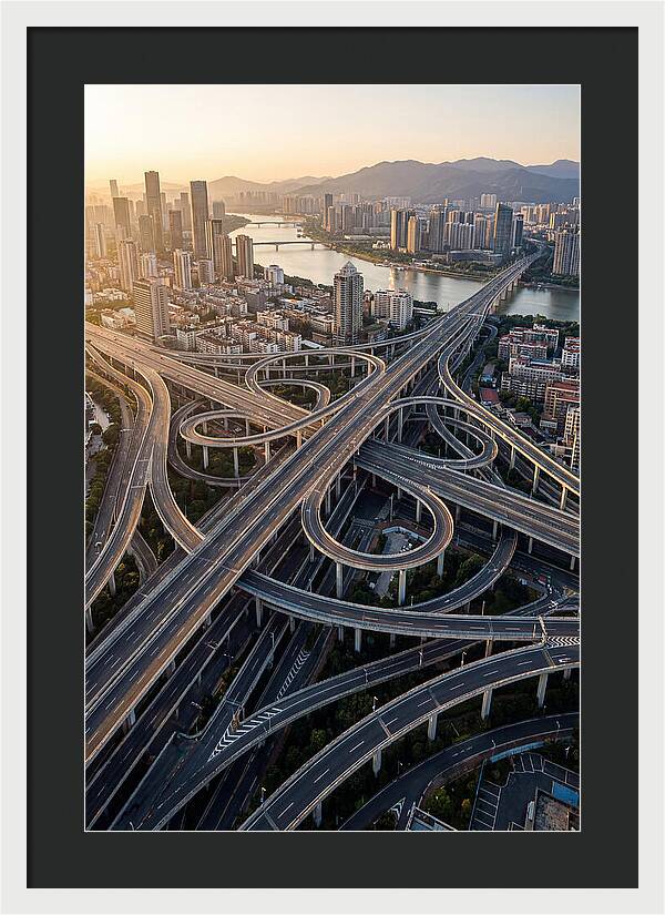 Aerial View Of Urban Interchange