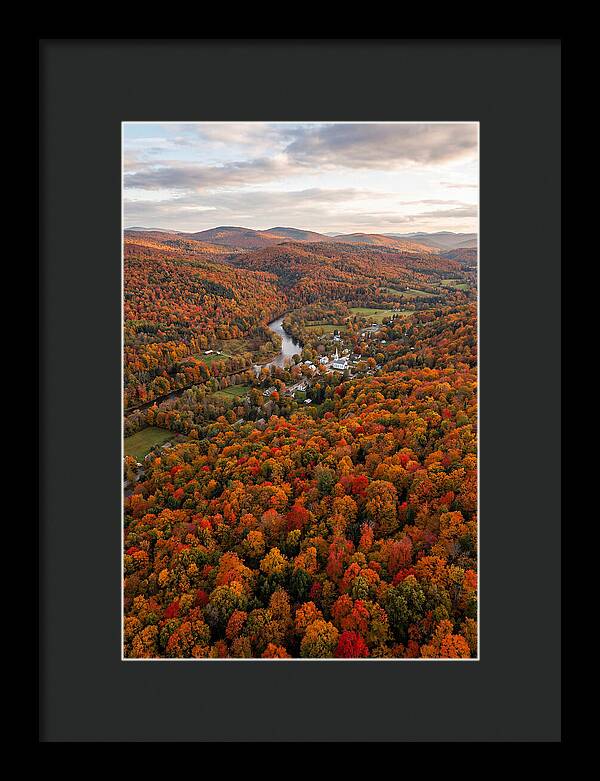 Aerial View Of Vibrant Vermont Foliage