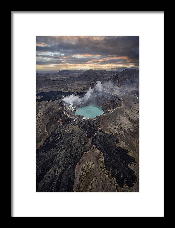 Aerial View Of Volcano Crater