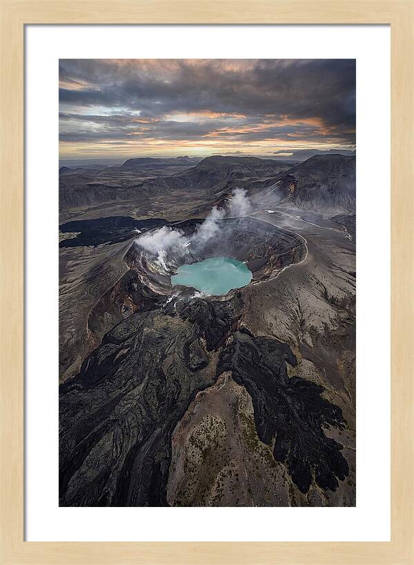 Aerial View Of Volcano Crater