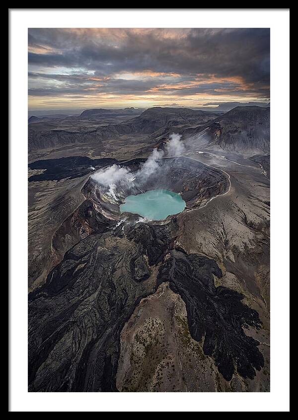 Aerial View Of Volcano Crater